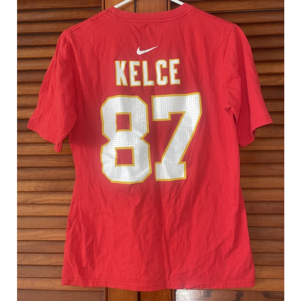 Kansas City Chiefs Travis Kelce # 87 Red Super Bowl LVIII T-Shirt Youth XL 18/20